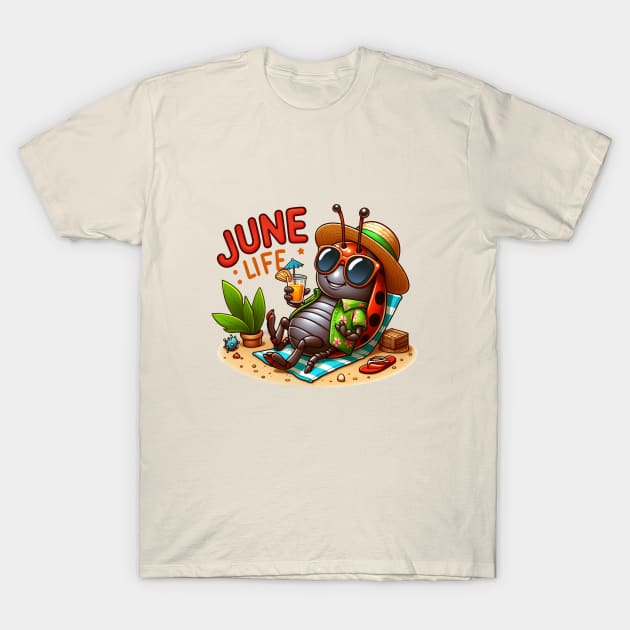 June Bug T-Shirt by BukovskyART